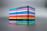 Espionage Aluminium Slab Guards stacked, showing all ten colourways